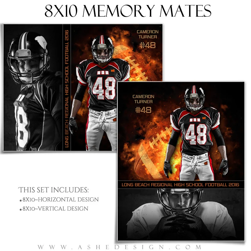 Sports Memory Mates 8x10 - Backdraft Football - Image 3