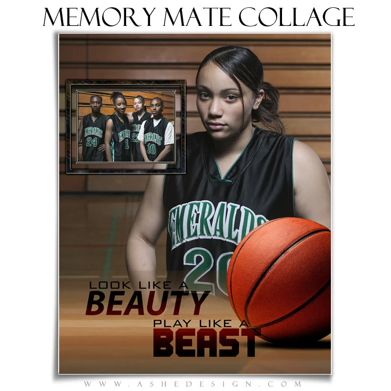 Sports Memory Mates 8x10 - Beauty And The Beast Basketball