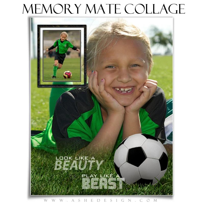 Sports Memory Mates 8x10 - Beauty And The Beast Soccer