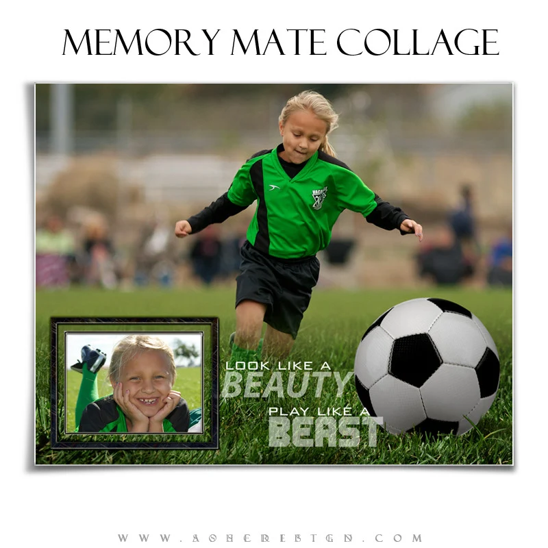 Sports Memory Mates 8x10 - Beauty And The Beast Soccer - Image 3