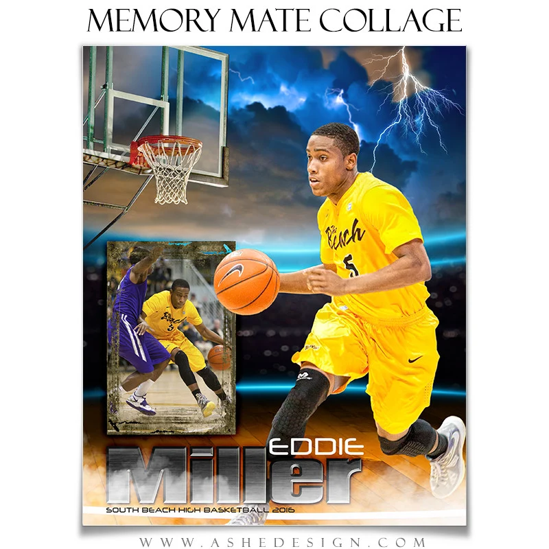 Sports Memory Mates 8x10 - Lightning Strikes Basketball
