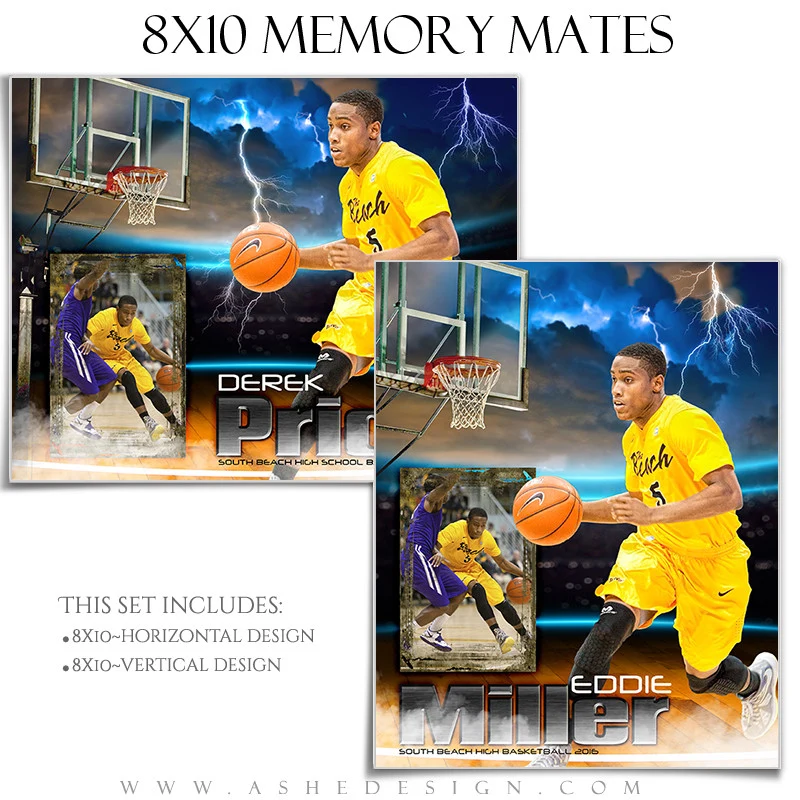 Sports Memory Mates 8x10 - Lightning Strikes Basketball - Image 2