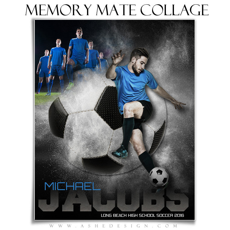 Sports Memory Mates 8x10 - Powder Explosion Soccer