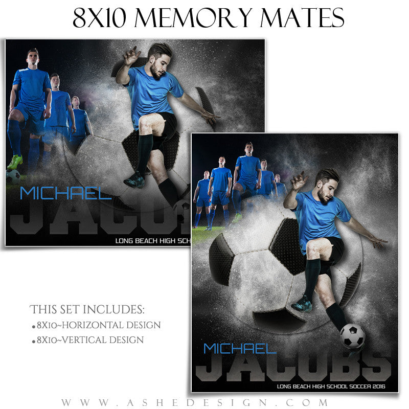 Sports Memory Mates 8x10 - Powder Explosion Soccer - Image 2