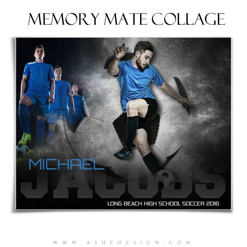 Sports Memory Mates 8x10 - Powder Explosion Soccer - Image 3