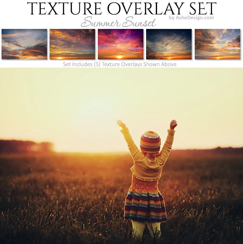 Texture Overlay Set - Summer Sunset Skies - Image 2