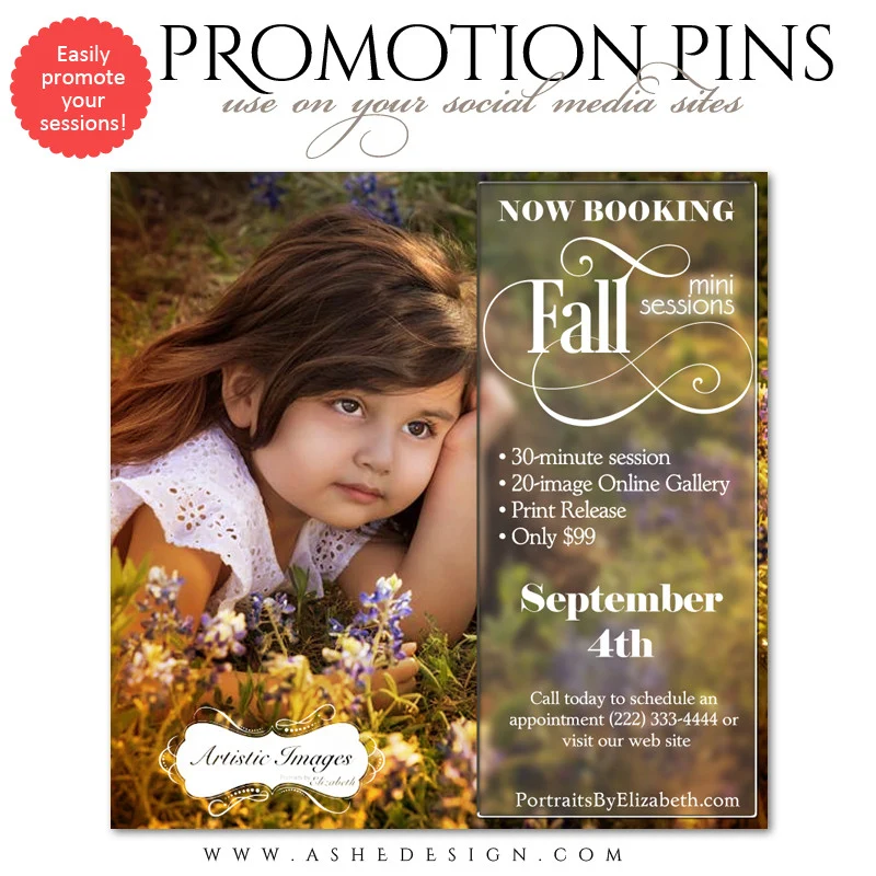 Timeline Promotional Pin - Fall Sessions