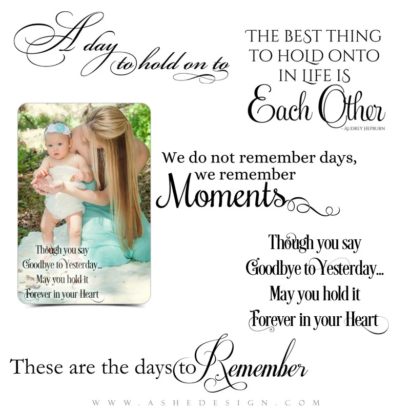 Word Art Collection - Days To Hold On To