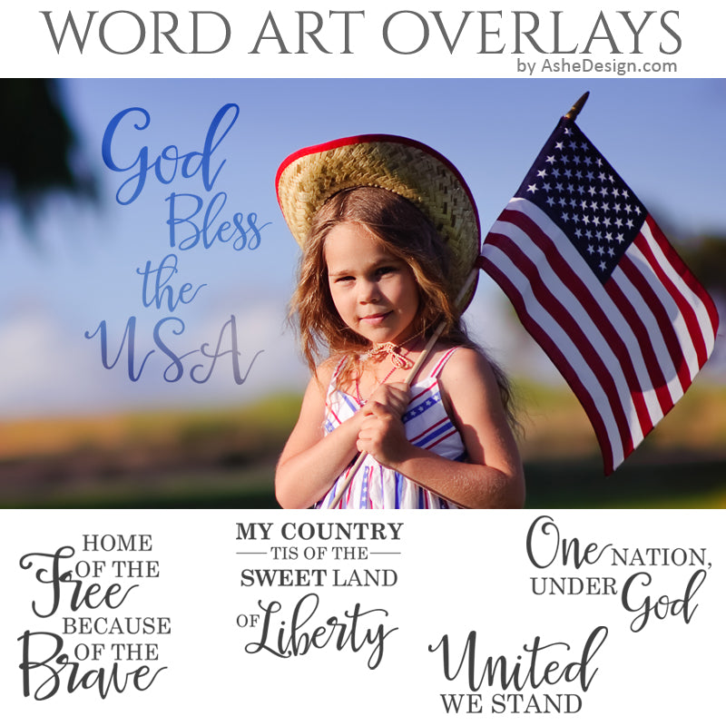 Word Art Overlays - United We Stand