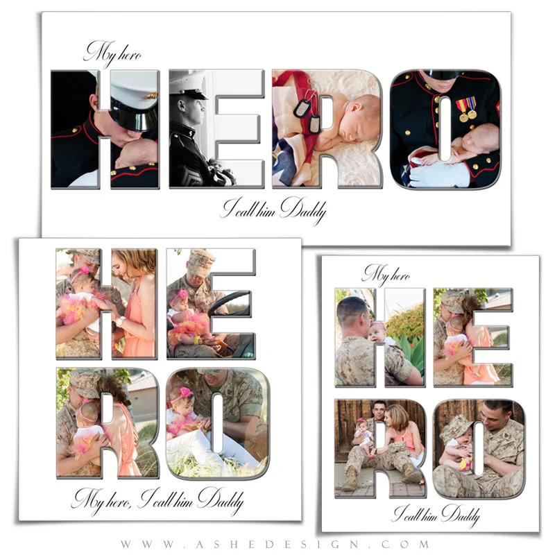 Word Collage Set (10x20,11x14,12x12) - HERO