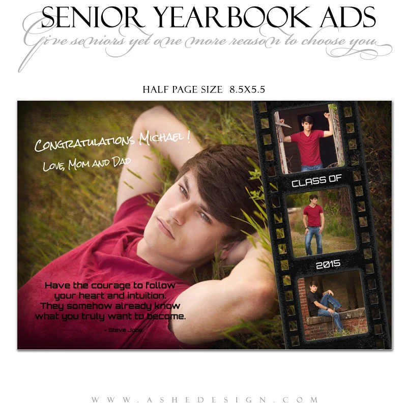 Yearbook Ad Designs - Film Strip Grunge - Image 2