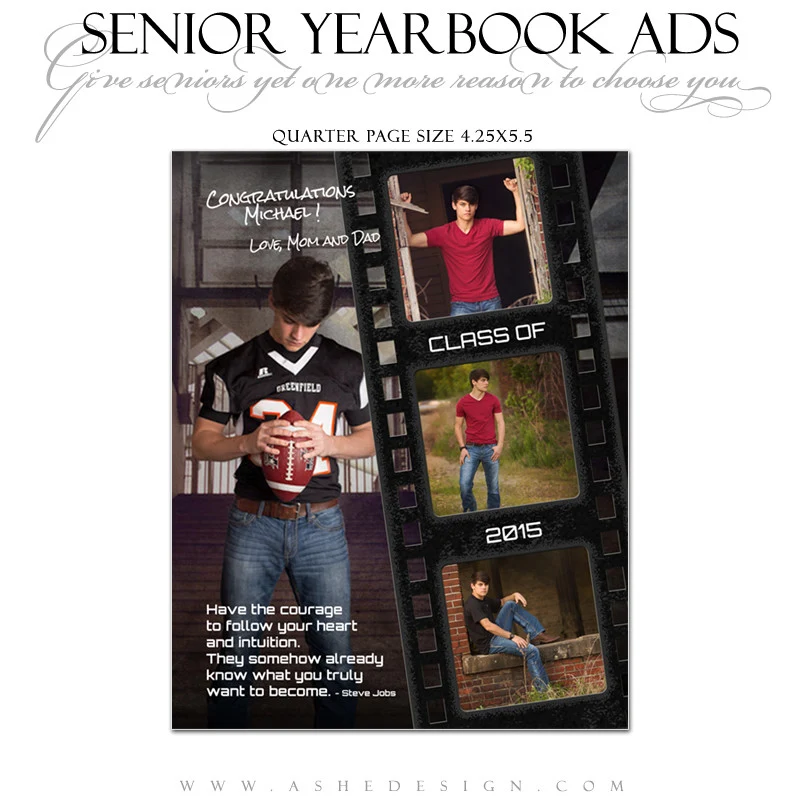 Yearbook Ad Designs - Film Strip Grunge - Image 3